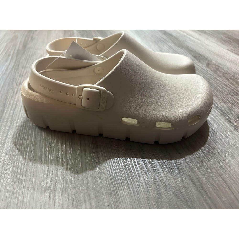 Birkenstock Kids Birki Flow EVA Clogs Size 3 Eggshell White Platform Sandals